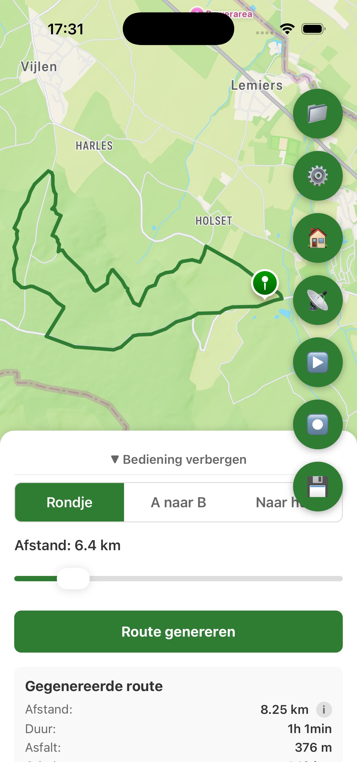 RuiterNavi Routeplanning - Rondweg maken